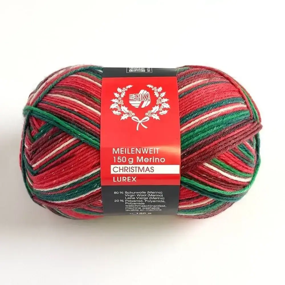 Lana Grossa Meilenweit 150 Merino Christmas 636