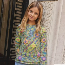 Пряжа Katia Bonsai - модель детского джемпера