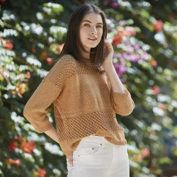 Пряжа Katia Cotton Cashmere - модель джемпера