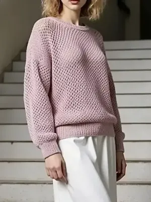 МК Джемпера спицами. Модель "Пудра"