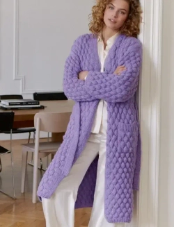 Пальто из Lana Grossa Spuma