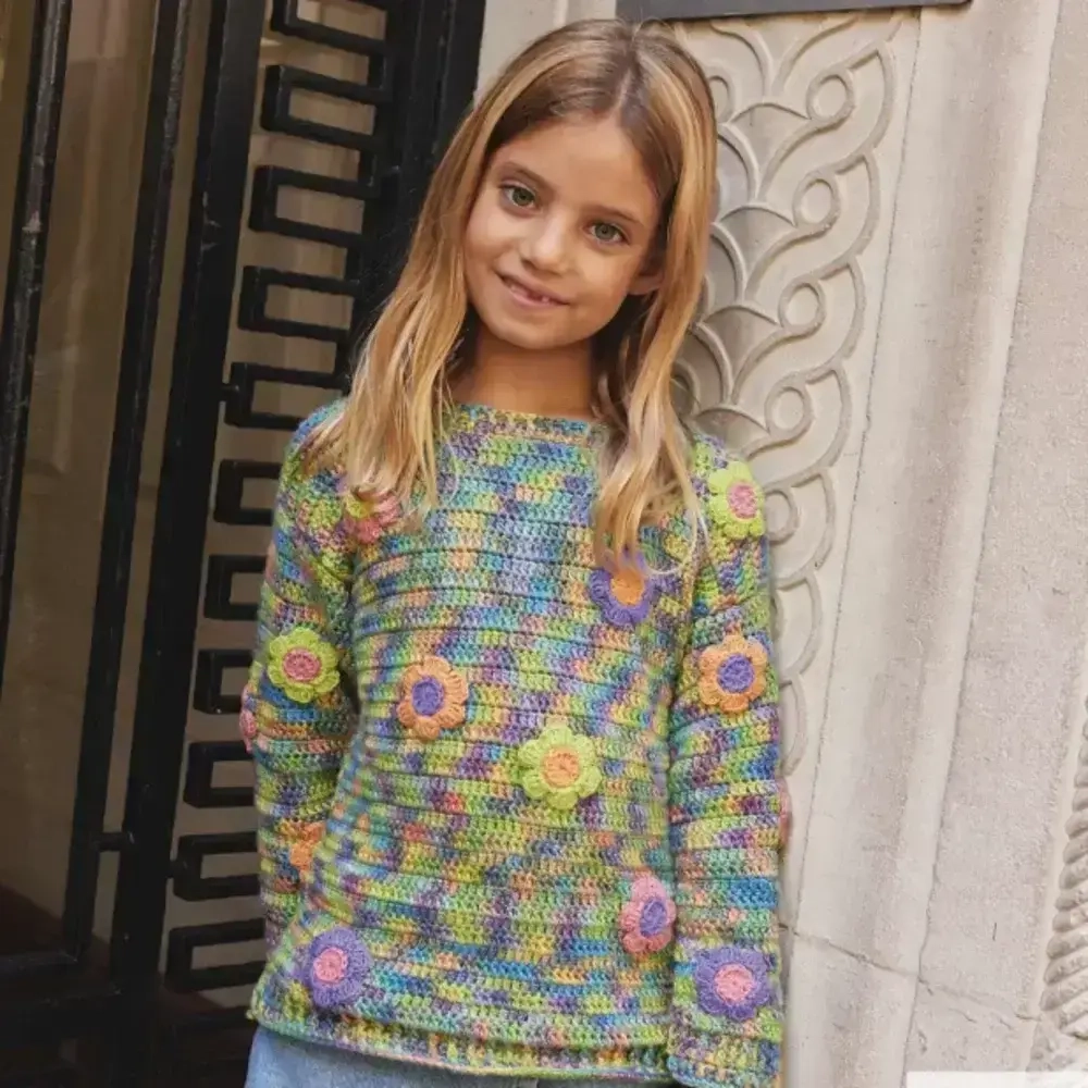 Пряжа Katia Bonsai - модель детского джемпера