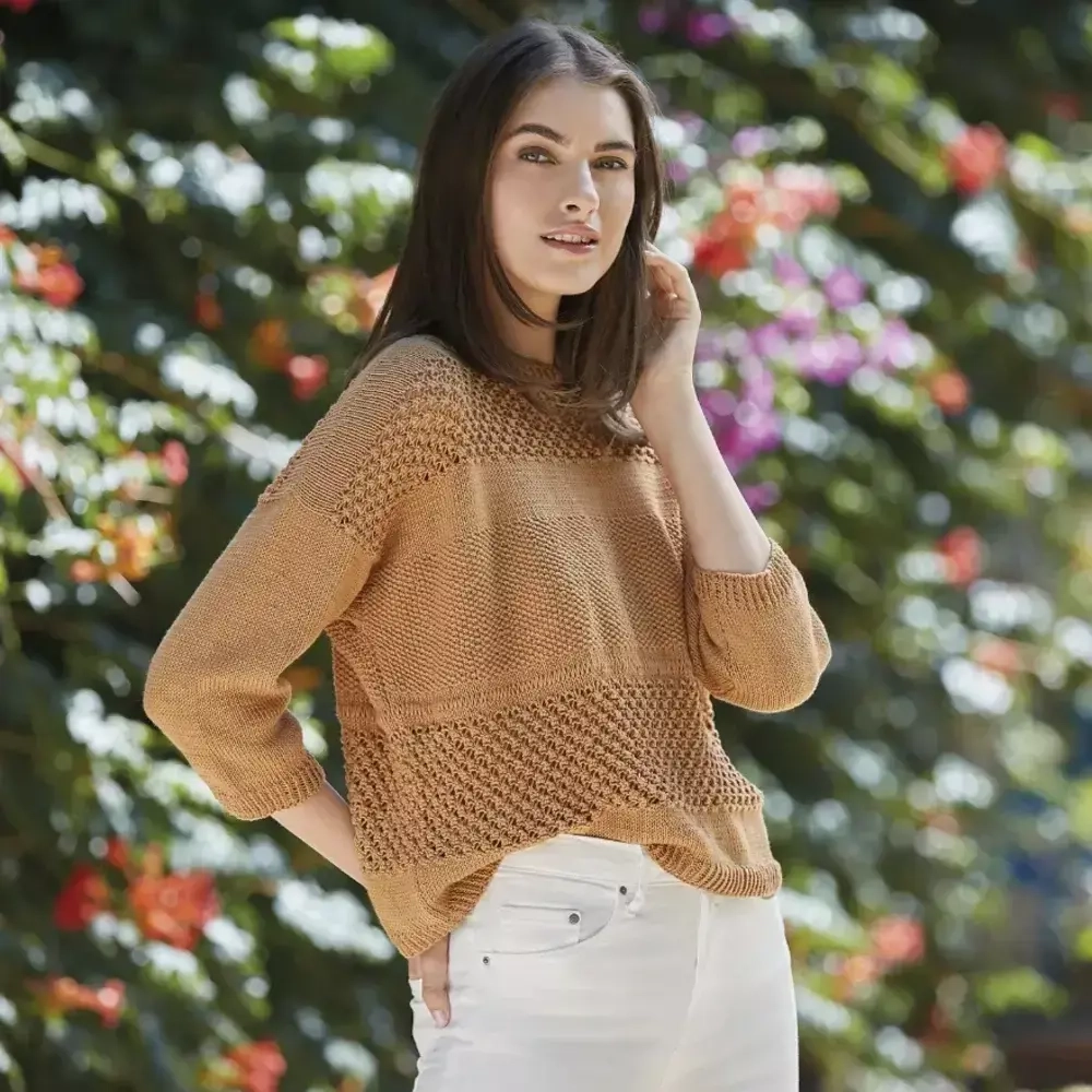 Пряжа Katia Cotton Cashmere - модель джемпера