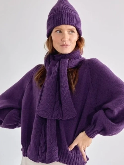 Журнал Lana Grossa Merino Classics 1 - модель свитера, шапки и шарфа