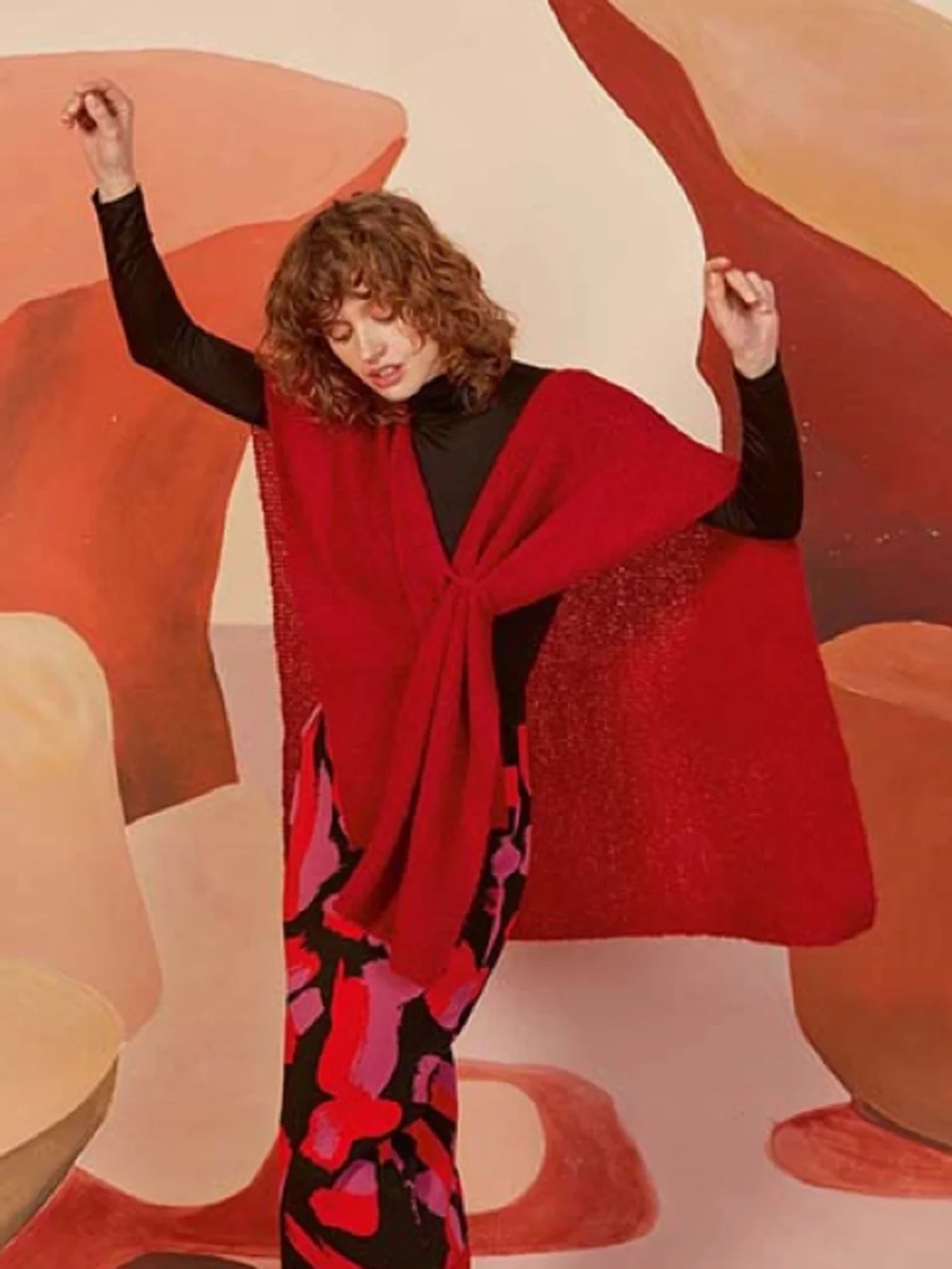 Lang Yarns Suri Alpaca - модель шали