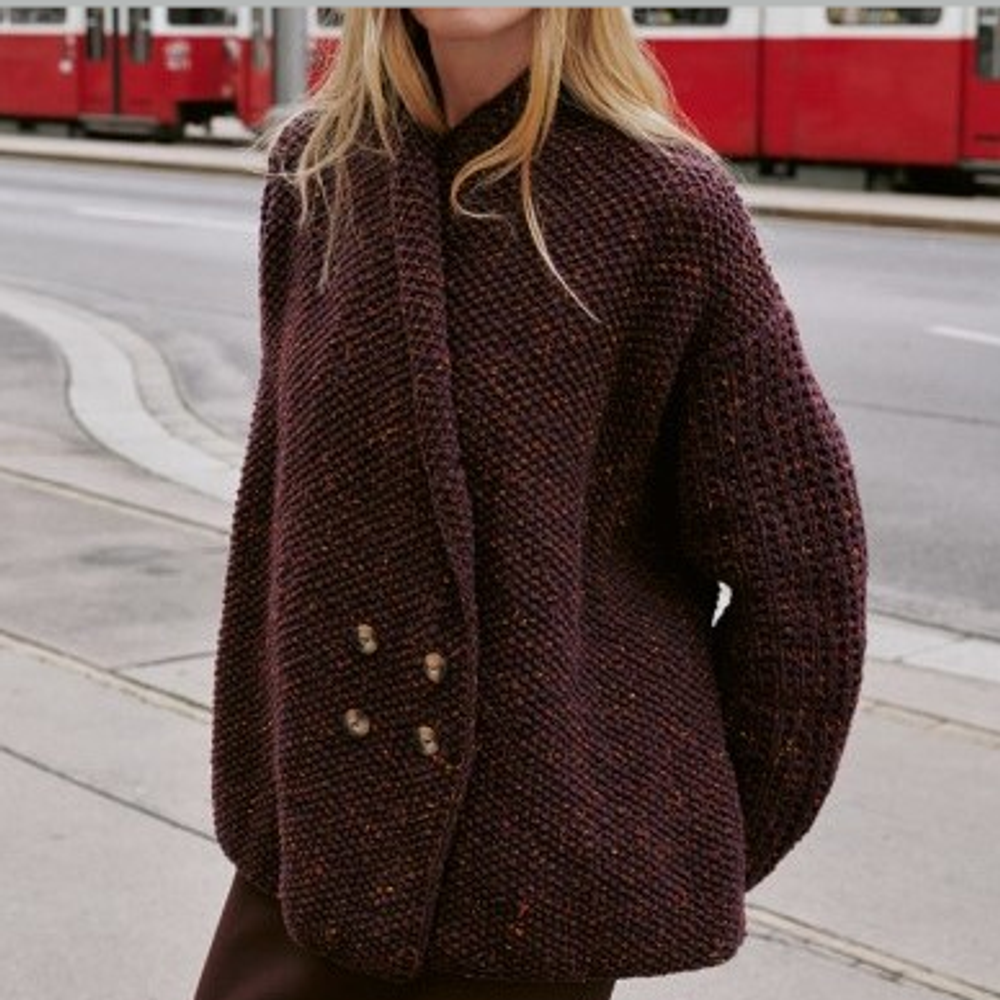 Lana Grossa Country Tweed Fine - модель кардигана