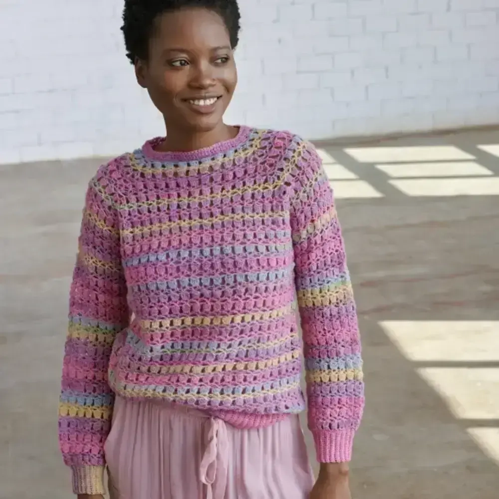 Пряжа Katia Atenea Tones  - модель джемпера